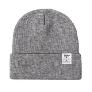 Contoure Supply Company Imperial premium acrylic knit beanie in classic cuffed design - Gray - White Small Label