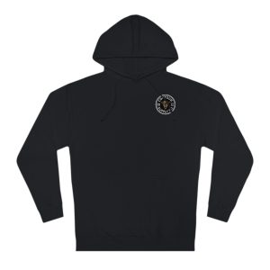 Prairie Giants embroidered patch hoodie made from cotton‑face fleece with jersey‑lined hood - Black