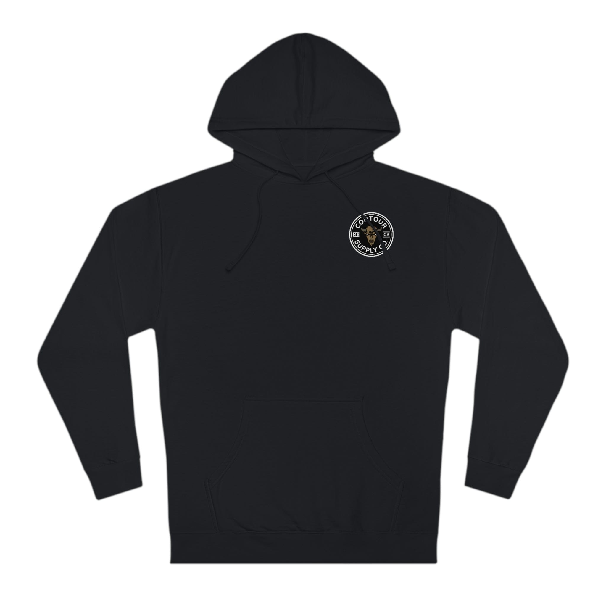 Prairie Giants embroidered patch hoodie made from cotton‑face fleece with jersey‑lined hood - Black