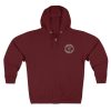 Prairie Giants premium full zip hoodie with soft cotton‑blend fabric - Burgundy