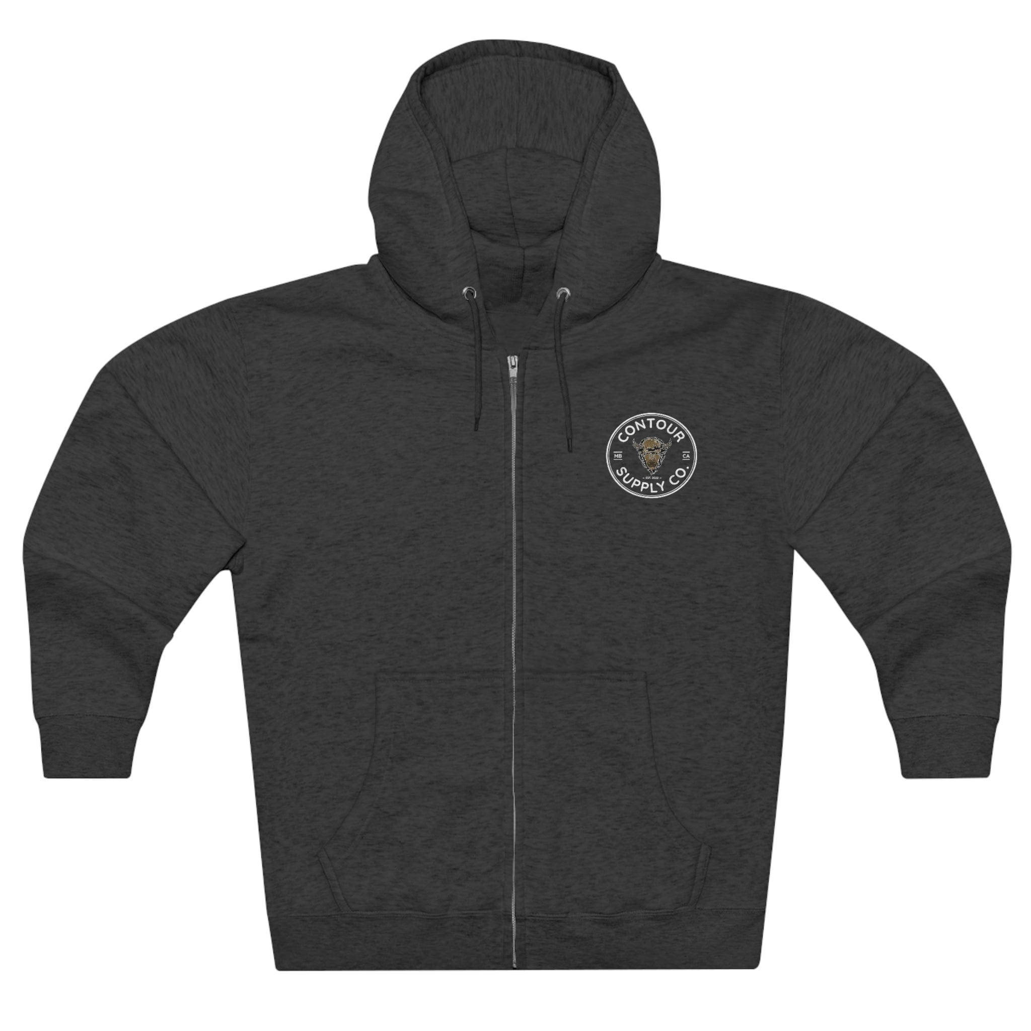 Prairie Giants premium full zip hoodie with soft cotton‑blend fabric - Black