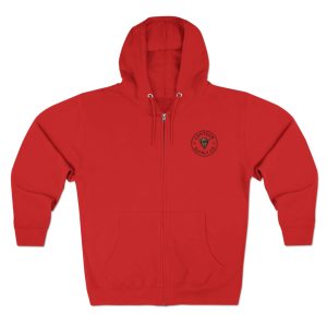 Prairie Giants premium full zip hoodie with soft cotton‑blend fabric - Red