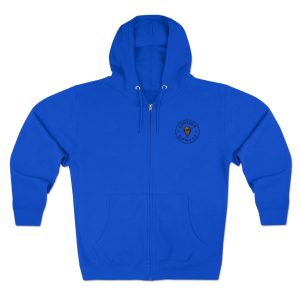 Prairie Giants premium full zip hoodie with soft cotton‑blend fabric - Royal Blue