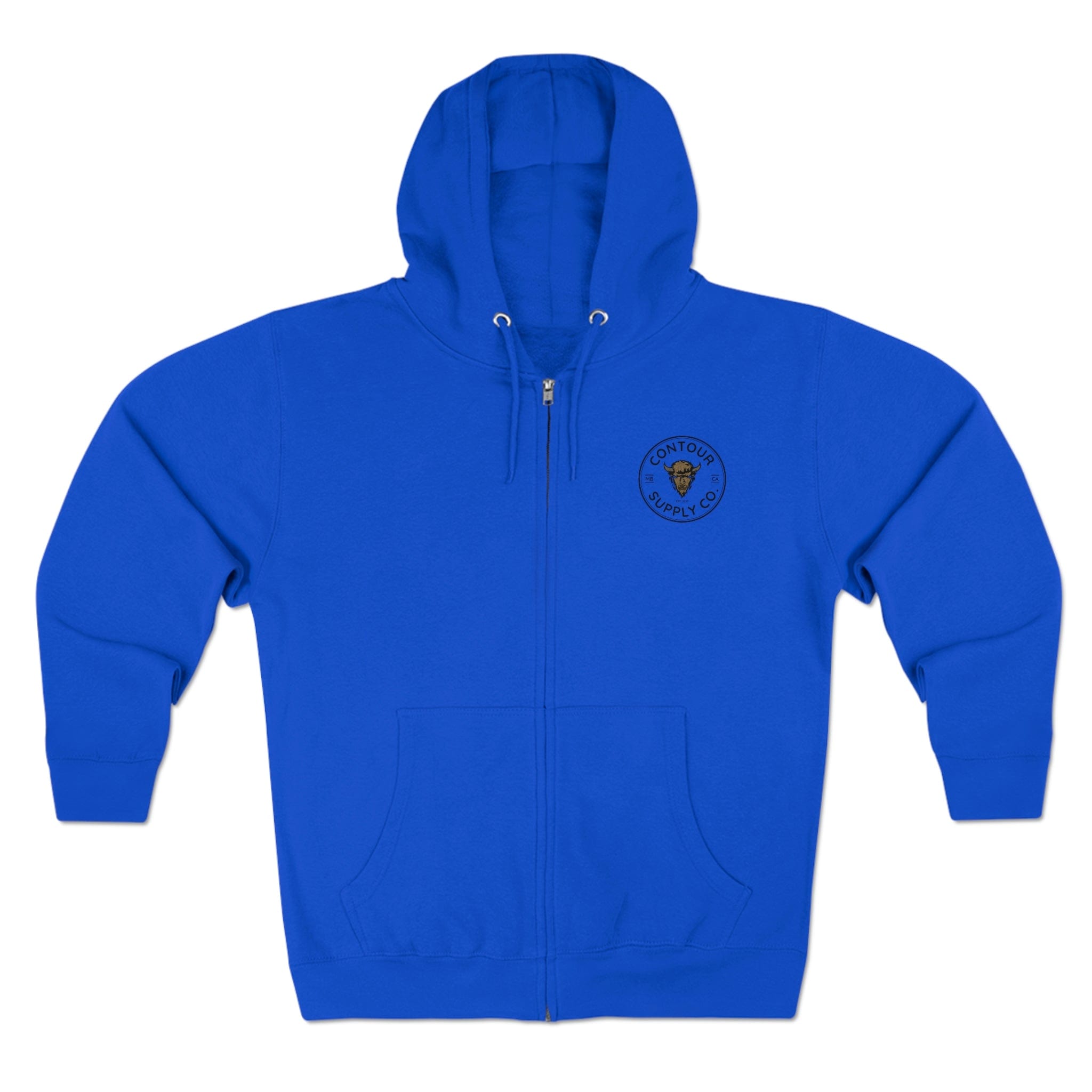 Prairie Giants premium full zip hoodie with soft cotton‑blend fabric - Royal Blue