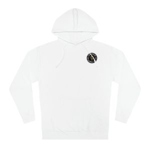 Prairie Giants embroidered patch hoodie made from cotton‑face fleece with jersey‑lined hood - White