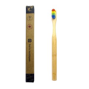 Smile Boutiques Luxury Bamboo Toothbrush – Natural Biodegradable Eco Toothbrush - Clear