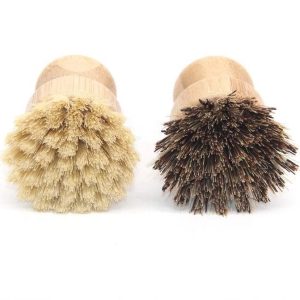 Bamboo Pot Scrubber - Zero Waste Dish Brush - Image 4