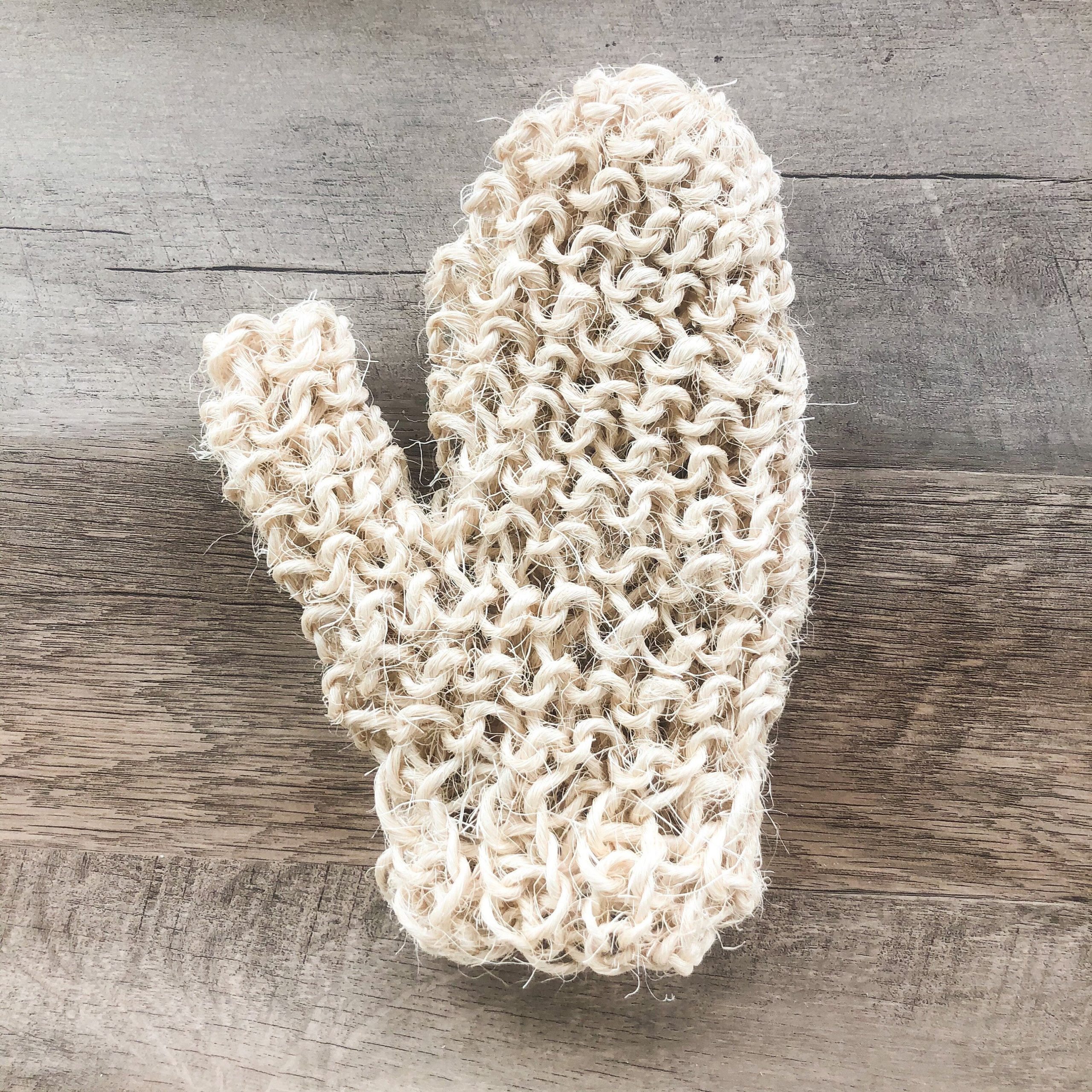 Smile Boutiques Natural Sisal Bath Mitt – Biodegradable Exfoliating Shower Glove