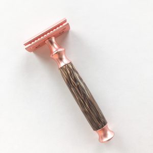 Smile Boutiques Bamboo Safety Razor – Plastic‑Free Reusable Shaving Tool Pink