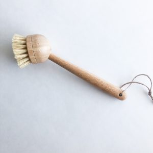Natural Bamboo Sisal Dish Brush With Replaceable Head - Biodegradable Zero Waste Plastic Free Long Handle Kitchen Brush - Image 4