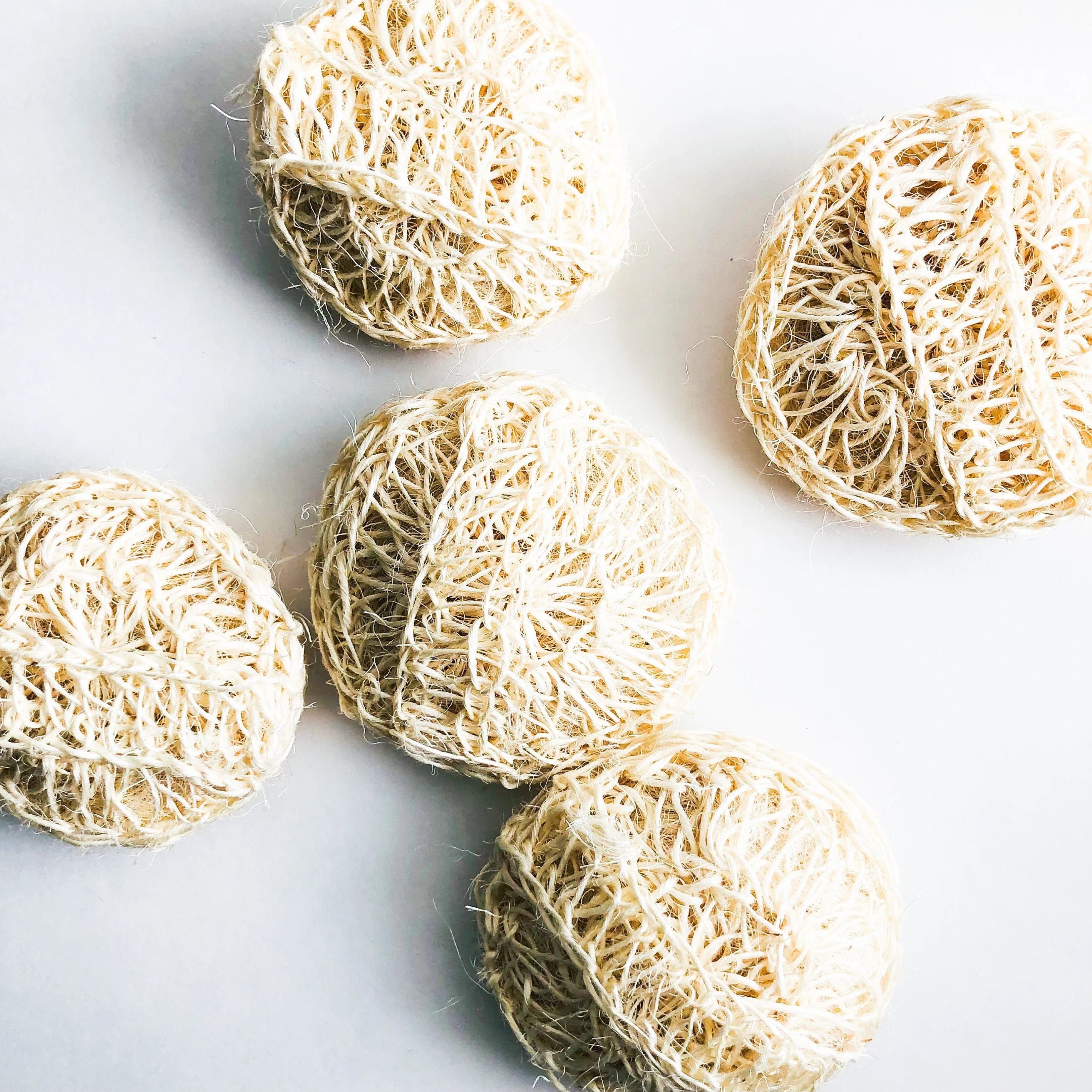 Smile Boutiques Natural Sisal Deluxe Shower Sponge – Biodegradable Body Exfoliator