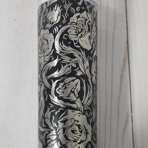 Fuck Around & Find Out - Engraved 20oz Insulated Skinny Tumbler | Skull and Roses Design | Laser Engraved Wrap - Image 5