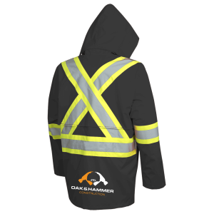 Alternative view of Oak & Hammer - PIONEER 300D Oxford Hi Vis safety rain Jacket