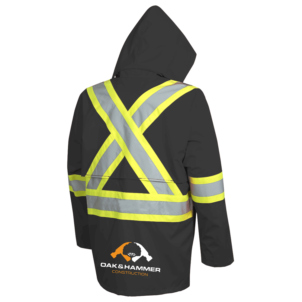 Oak & Hammer - PIONEER 300D Oxford Hi Vis safety rain Jacket - Image 2