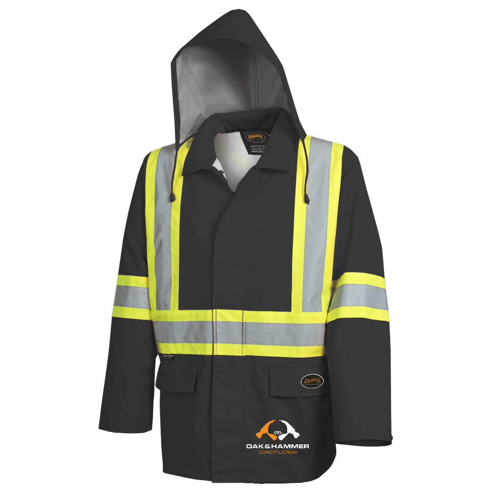 Oak & Hammer - PIONEER 300D Oxford Hi Vis safety rain Jacket - Image 24
