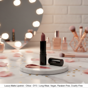Alternative view of Luxury Matte Lipstick – Chloe – DY3 | Long-Wear, Vegan, Paraben-Free, Cruelty-Free