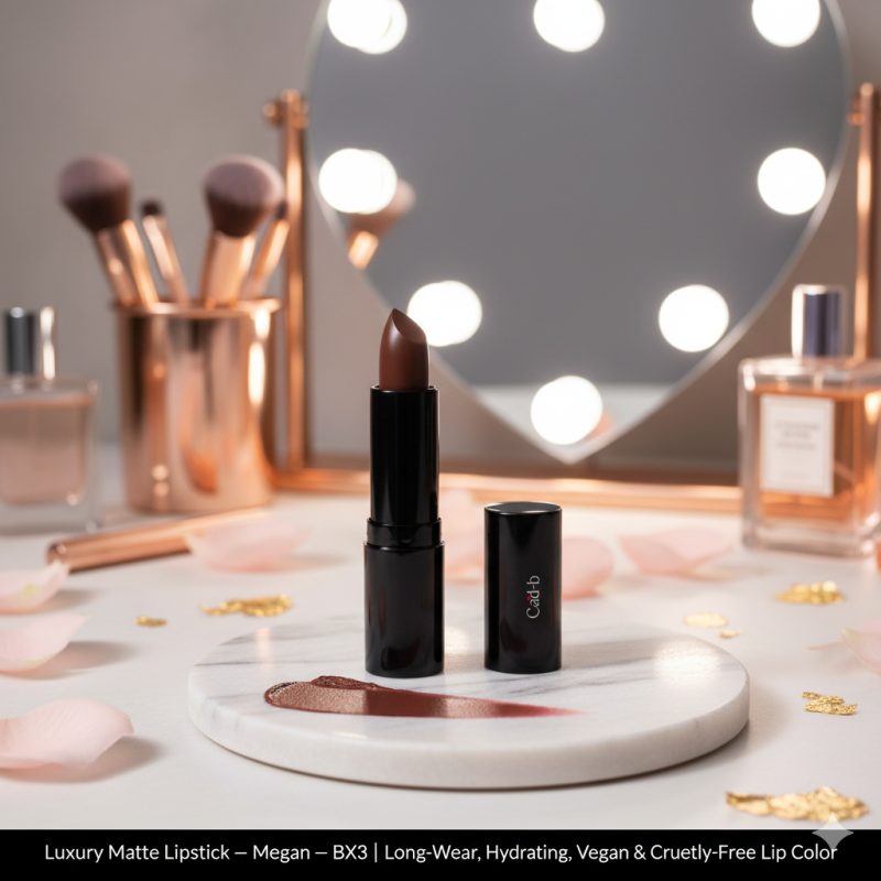 Luxury Matte Lipstick – Megan – BX3 | Long-Wear, Hydrating, Vegan & Cruelty-Free Lip Color - Image 2