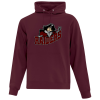 Seven Oaks Raiders fleece lined hoodie with bold logo and double‑lined hood - Maroon
