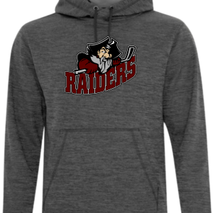 Seven Oaks Raiders premium performance hoodie with DTF logo and athletic fit - Light Grey Heather