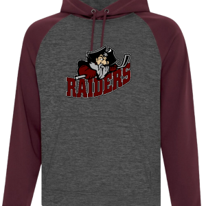Seven Oaks Raiders premium performance hoodie with DTF logo and athletic fit - Heather/Maroon