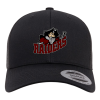 Seven Oaks Raiders retro trucker snapback with engraved leather patch and mesh back