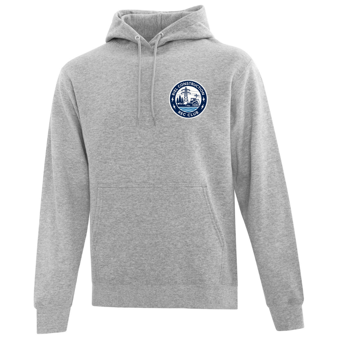 Riel Construction Rec Club fleece‑lined hoodie with relaxed fit and adjustable hood