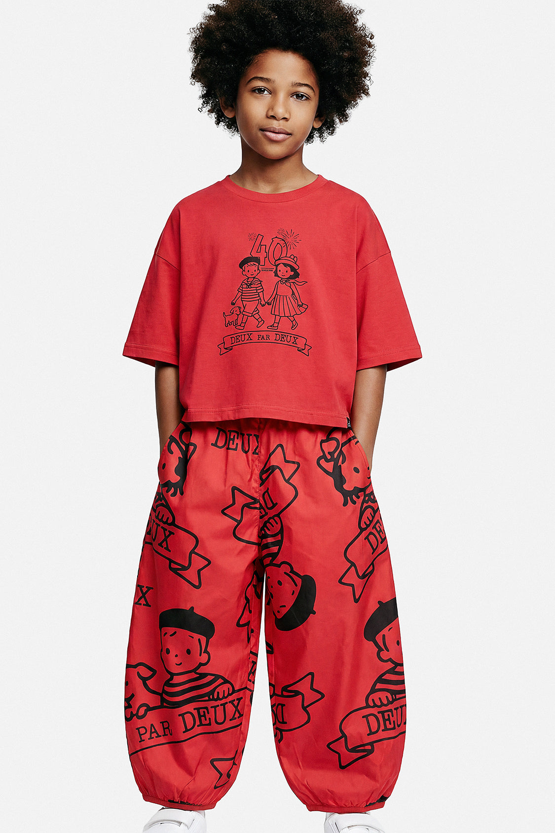 40Th Anniversary Printed Poplin Pant Poppy Red - Image 2