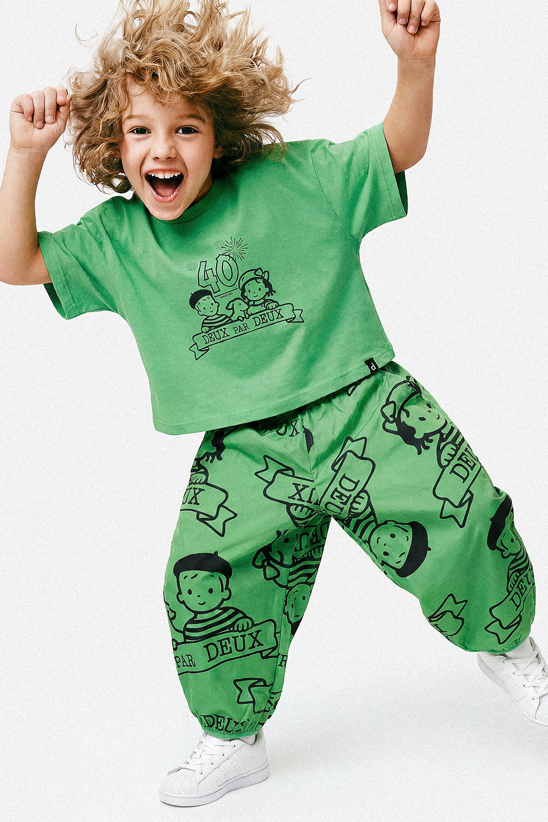 40Th Anniversary Printed Poplin Pant Green - Image 4