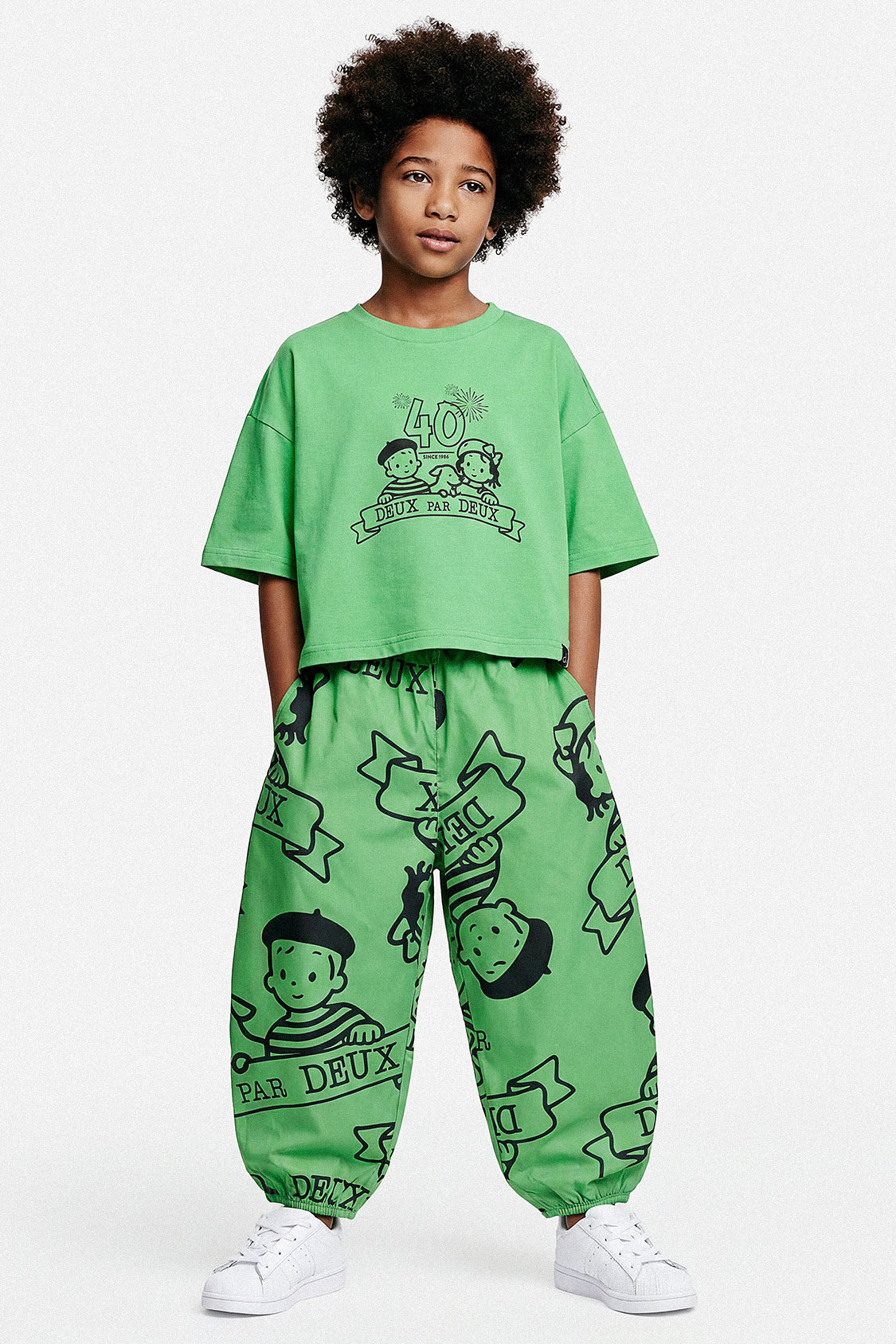 40Th Anniversary Printed Poplin Pant Green - Image 2