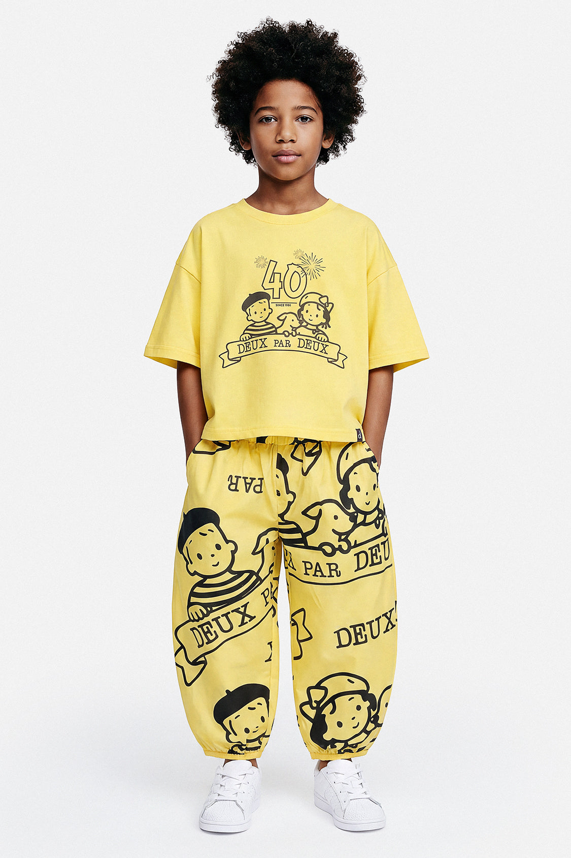 40Th Anniversary Printed Poplin Pant Honey Yellow - Image 2