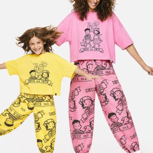 Alternative view of 40th Anniversary Adult Printed Poplin Pant Soft Pink