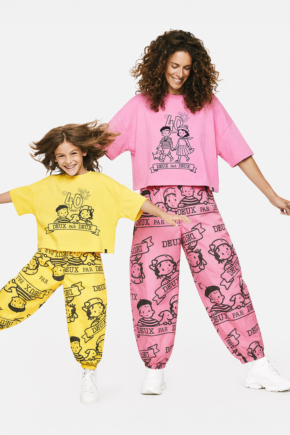 40th Anniversary Adult Printed Poplin Pant Soft Pink - Image 2