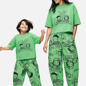 Alternative view of Adult 40th Anniversary Graphic Boxy T-Shirt Green