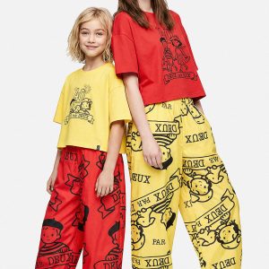 40Th Anniversary Adult Printed Poplin Pant Honey Yellow - Image 3