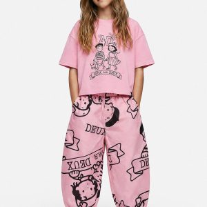 Alternative view of 40Th Anniversary Printed Poplin Pant Soft Pink