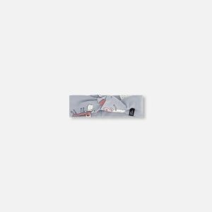 Printed Organic Cotton Headband Blue Grey Sheep - Image 5