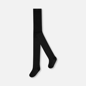 Baby Cable Tights Black