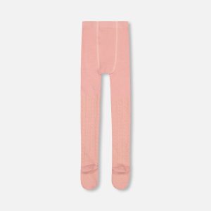 Cable Tights Powder Pink - Image 3