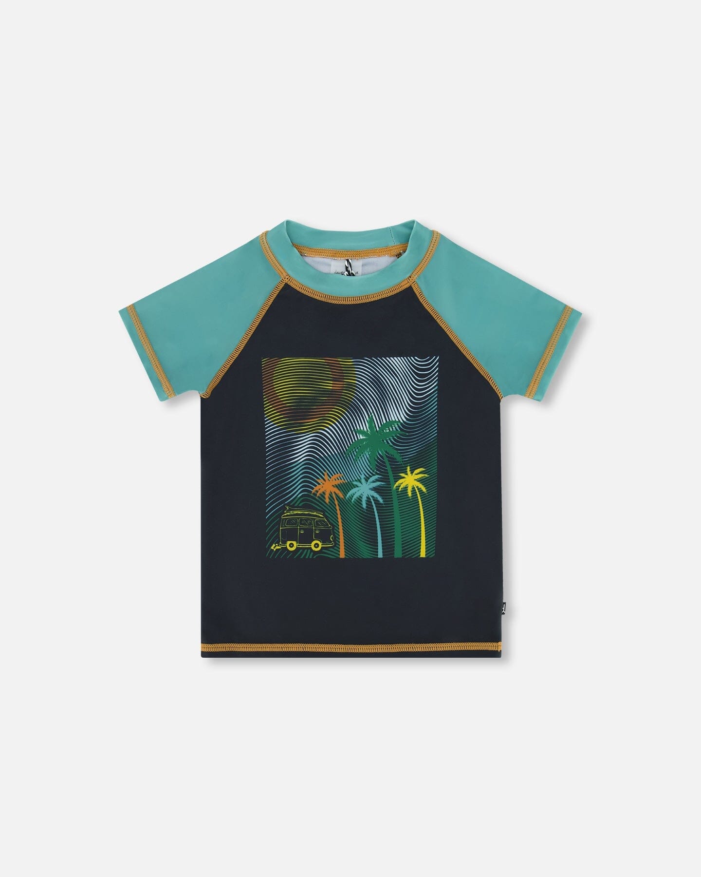 Short Sleeve Rashguard With Print Black - Image 13