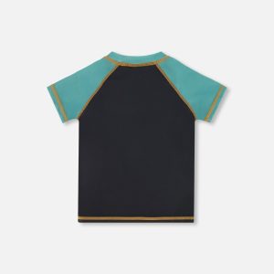 Short Sleeve Rashguard With Print Black - Image 3
