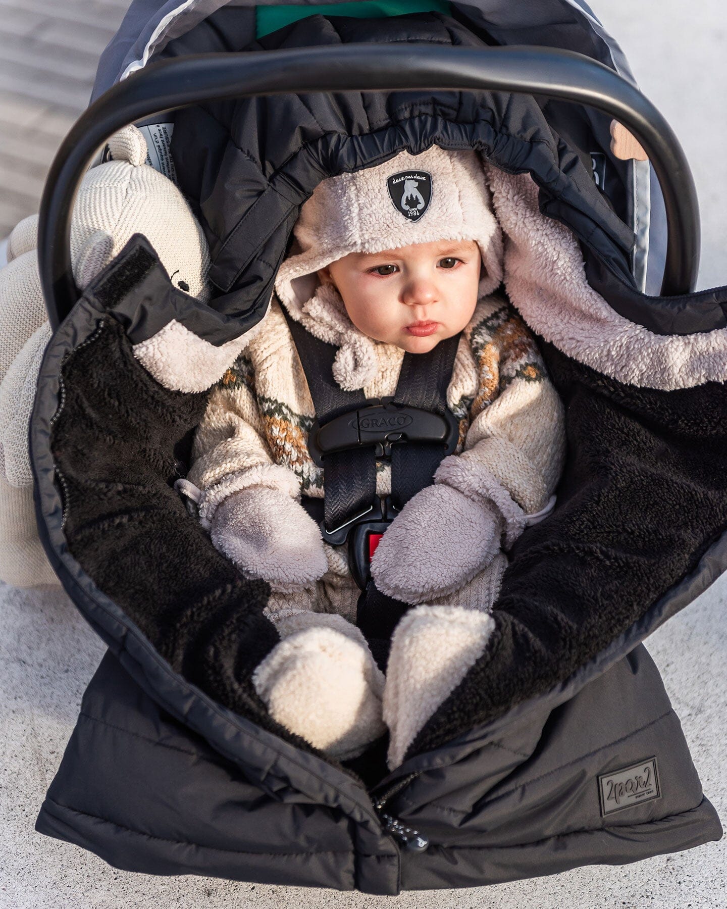 Evolutive Baby Footmuff Textured Gray - Image 4