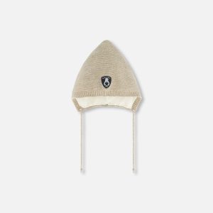 Baby Pointed Knit Hat In Beige - Image 6