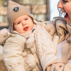 Alternative view of Baby Pointed Knit Hat In Beige