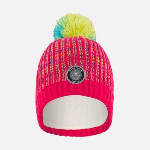 Knit Hat Pink And Multicolor