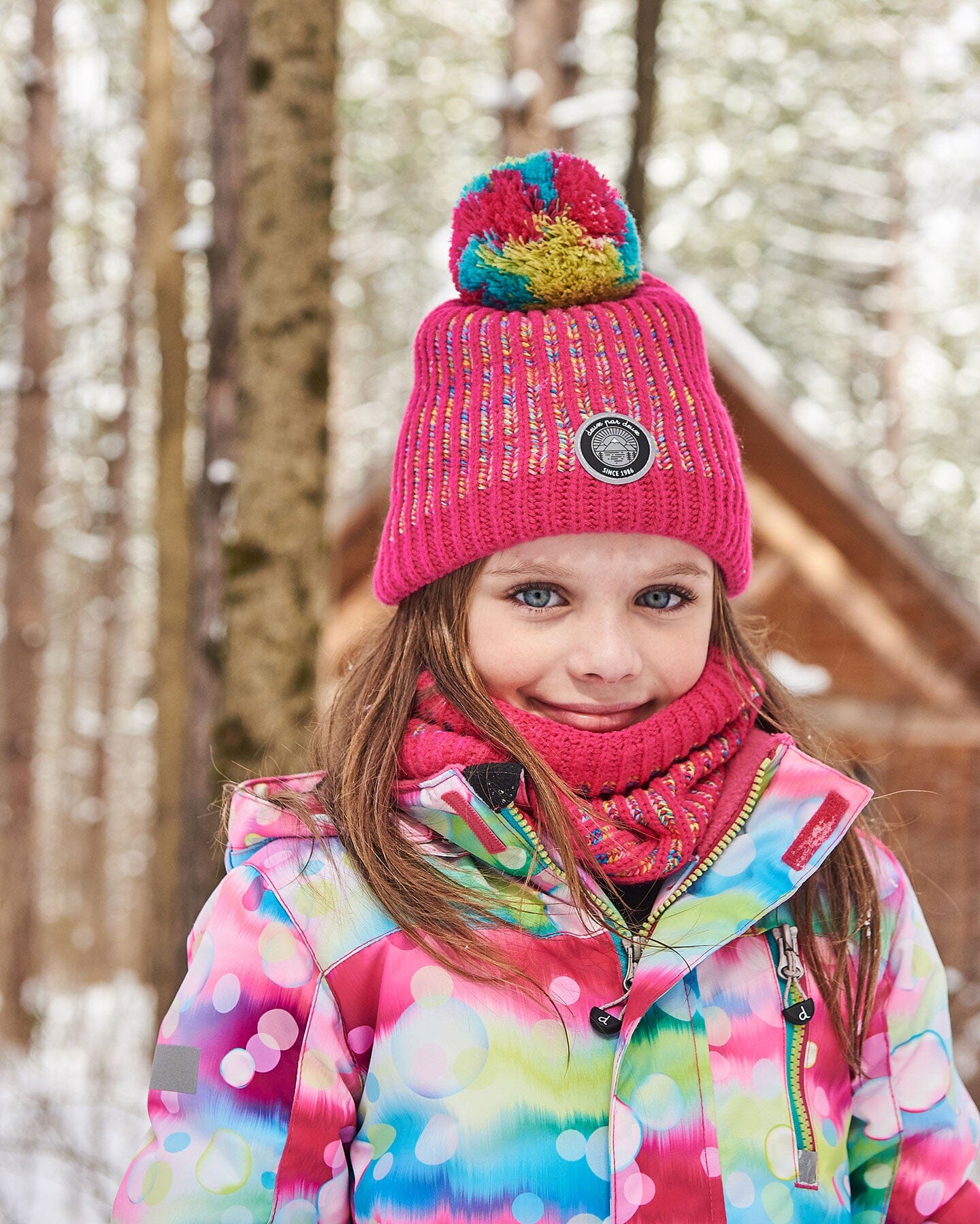 Knit Hat Pink And Multicolor - Image 2