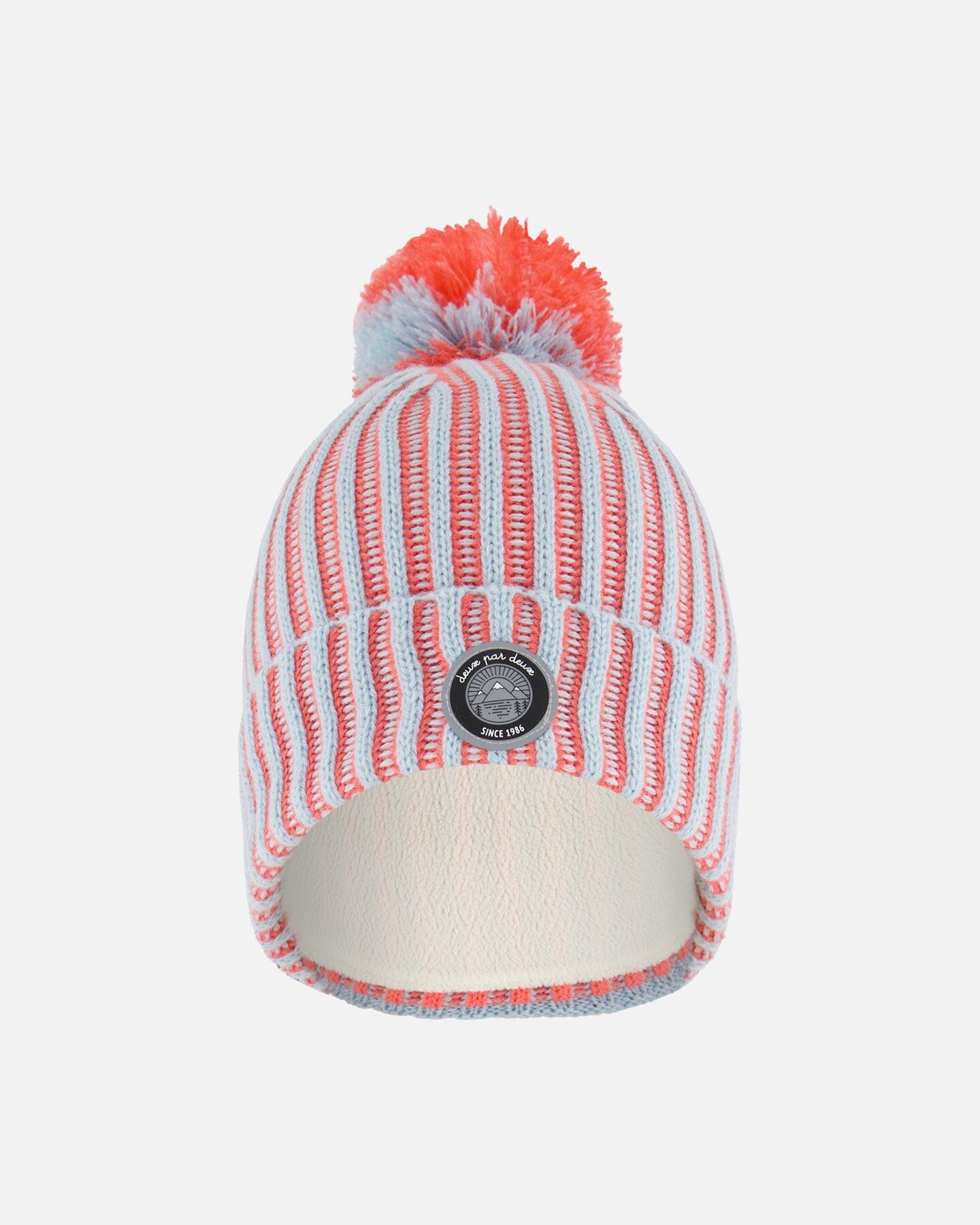 Knit Hat Air Blue And Coral - Image 6