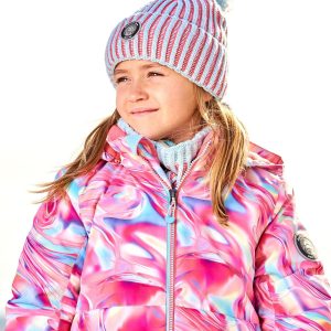 Knit Hat Air Blue And Coral - Image 2