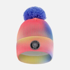 Cable Knit Hat Printed Watercolor Multicolor