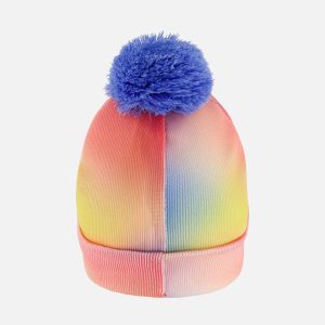 Cable Knit Hat Printed Watercolor Multicolor - Image 3