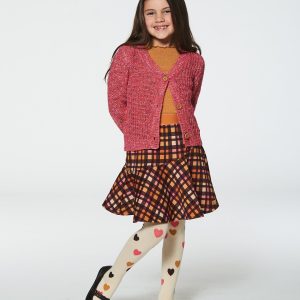 Milano Skirt Plaid Magenta And Brown - Image 2